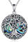 YFN Tree of Life Necklace Sterling Silver Pentagram Tree Pendant Jewelry Wiccan Gifts for Women Men