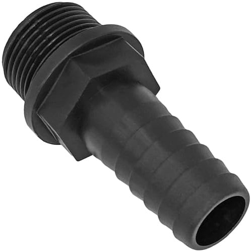 MegaHaustechnik Schlauchtülle außen 20mm, Außengewinde 1 Zoll, Kunststoff | Trinkwasser geeignet, Tülle-Außendurchmesser 20mm für 3/4“ Schlauch, 1“ AG, Anschluß Stück Adapter