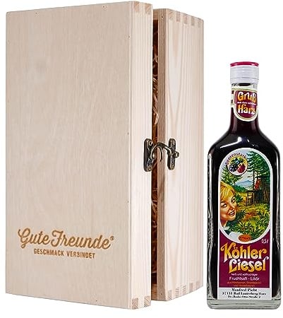Köhler Liesel Fruchtsaft-Likör mit Geschenk-Holzkiste