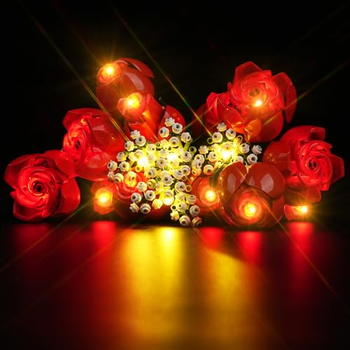 cooldac Kit d'éclairage LED pour Lego 10328 icônes bouquet de roses (éclairage uniquement, pas de Lego), kit de lumières décoratives créatives compatibles avec Lego 10328 icônes bouquet de roses,