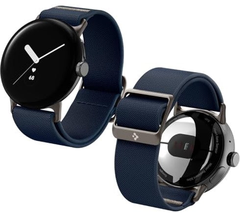Spigen Lite Fit Ersatzarmband Kompatibel mit Google Pixel Watch 3 41mm (2024) / 2 (2023) / 1 (2022) - Marine Blau