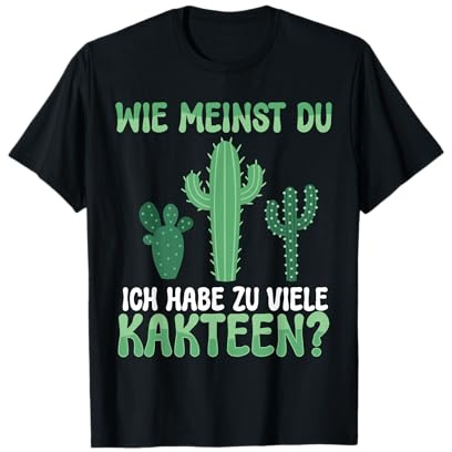 Kakteenliebhaber & Kaktus Pflanze Kleidung Kakteenliebhaber Kaktus Grtner Kakteen T-Shirt Schwarz Unisex-Erwachsene Small Regulr Kaktus T-Shirt