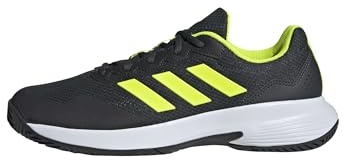 Adidas Homme Gamecourt 2.0 Tennis Shoes, Carbon/Lucid Lemon/FTWR White, 42 EU