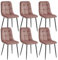 Colenis - Ela Esszimmerstühle - 6er Set - Rose - Samt - Für Esszimmer, Küche & Wohnzimmer - Modernes Design