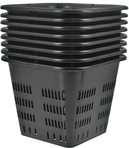 POPETPOP Netztöpfe Hydroponik : 8 Stück Hydrokultur Topf Kunststoff Hydrokultur Netztöpfe Mit Löchern Wasserkultur Pflanzkor