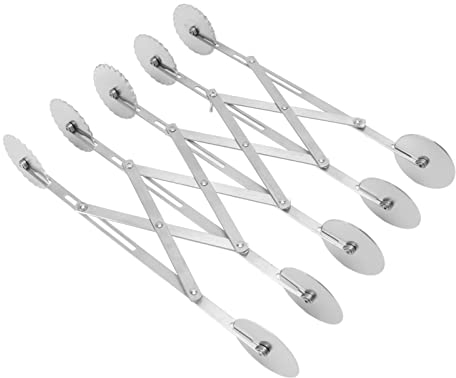 Adjustable 5 Wheel Stainless Steel Pizza Cutter for Cake Dough, Pastries, and Baking Accessory