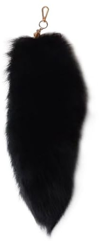 Obelunrp Fox Tail Keychain, 15,7-Zoll-Kunstpelz-Fuchs-Schwanzschlüssel, flauschiger Therian Tails Handtasche Anhänger, Wolf-Schwanz-Hangcharm für Handtaschen-Rucksack (Tail-4)