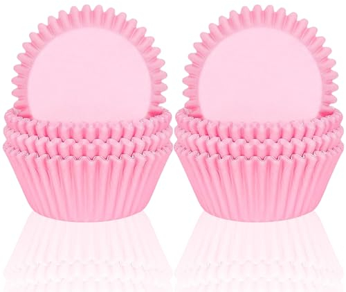 200 Stück Mini Muffins Papierförmchen,Rosa Muffinförmchen Papier,Cupcake Förmchen,Rosa Muffinförmchen Papier Klein für Backen, Dessert Valentinstag Geburtstag Hochzeit Dekoration