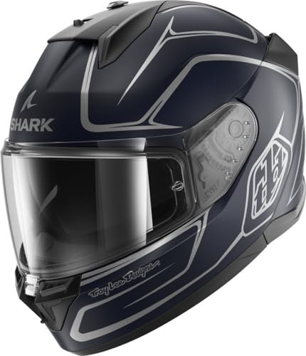 SHARK, Integraler Motorradhelm D-SKWAL 3 Drone x Troy LEE Design Mat Blue Silver Blue, S