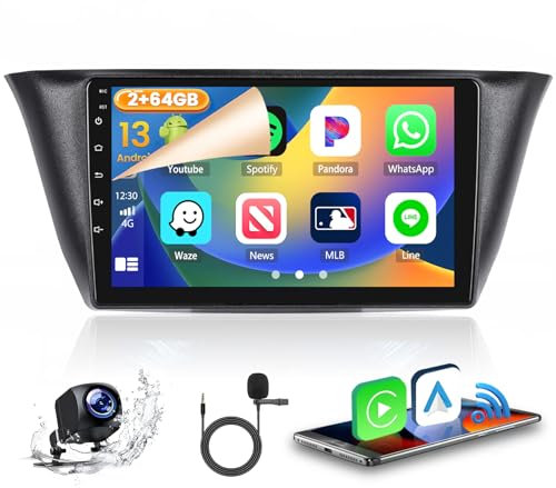 Hikity 2GB+64GB Android 15 Autoradio für Iveco Daily VI 2014-2021 Radio Wireless Apple CarPlay Android Auto Bluetooth Freisprecheinrichtung 9 Bildschrim Auto Radio mit Navi Rückfahrkamera
