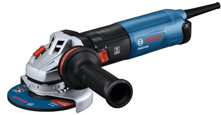 BOSCH GWS14-50 - Smerigliatrice angolare 12,7 cm (5), motore compatto e potente da 13 Ampere con interruttore a scorrimento, alta potenza per levigatura e taglio