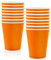MORAINJAY 16 vasos de papel naranja de 250 ml, para bodas, fiestas, bebidas frías y calientes, café, té, cumpleaños, fiestas infantiles