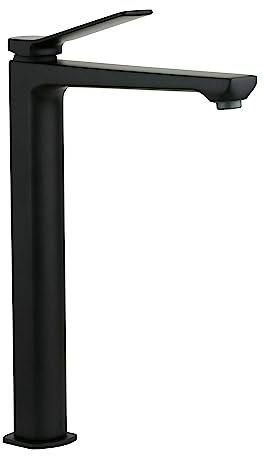 PAFFONI Rubinetteria - Miscelatore Alto 294 mm per lavabi a bacinella in Colore Nero Opaco Tilt TI081NO - RUB11528 - Nero Opaco, Senza piletta di Scarico
