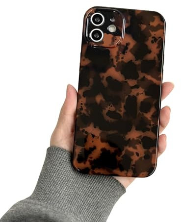 Reownest Case for iPhone 11 with Cute Fashion Cool Amber Aesthetic Design Simple Case for Soft Slim Protective Shockproof Phone Cover for iPhone 11 -Brown