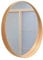 Badezimmerspiegel Aus Massivem Holz, Badezimmerspiegel, Toilettenspiegel, Ankleidespiegel, Badezimmer, Runder Spiegel, Wandmontage, Schminkspiegel, Aufbewahrung, Eichenfarbe(60*60cm ( 23.6*23.6in))
