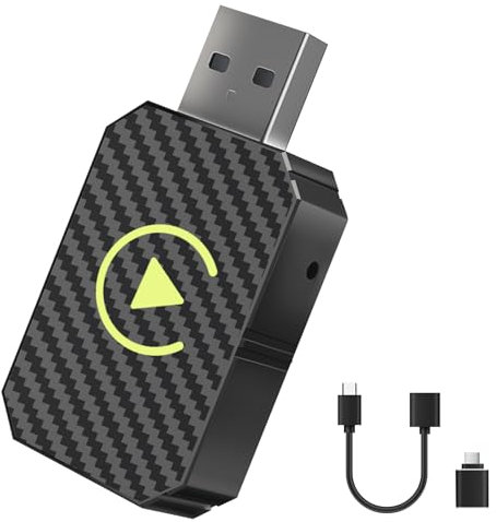 LANZHANFEI Wireless Carplay Adapter uk for iPhone,Carplay Wireless Adapter,Plug and Play Low Latency,Wireless Carplay for Cars from 2016 and IPhone iOS 10+