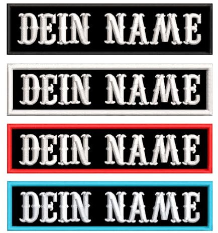 Personalisierter Aufnäher, 2PCS kundenspezifische Stickerei Text/Name Patches mit Klettverschluss oder Bügeleisen auf, taktische moralische Namensabzeichen für Biker Motorrad Weste Rucksäcke