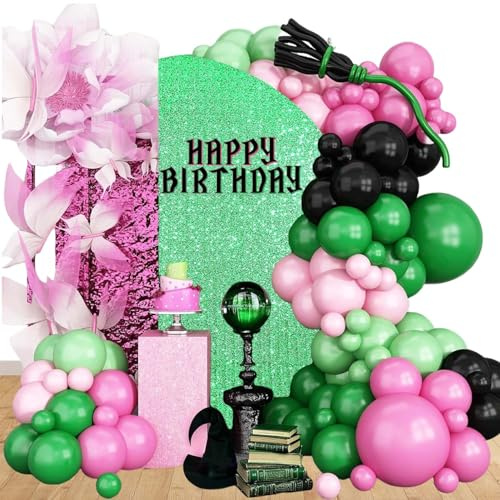 Geburtstags Witch Luftballons Dekorationen Witch Ballon Geburtstag Deko für Partyzubehör Dekorationen