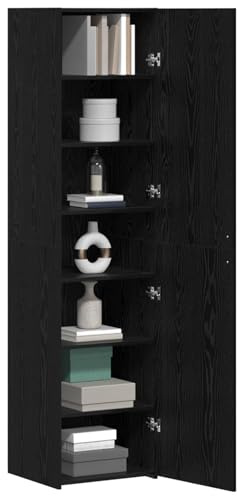 vidaXL Highboard Black Oak 45 x 42.5 x 185 cm