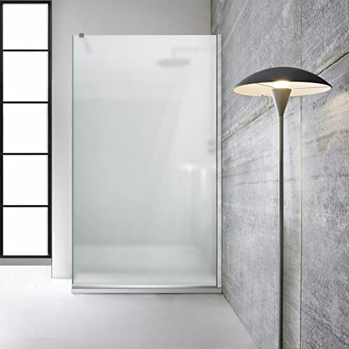 120cm Walk-In Duschabtrennung 8mm satiniertes Glas Edelstahl Verstellbare Größen 70-120cm 120x195cm Modernes Badezimmer Upgrade Einfache Installation