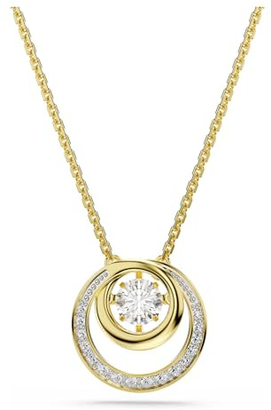 Swarovski Hyperbola Kollektion, Rundschliff, Weiß, Goldfarben beschichtet