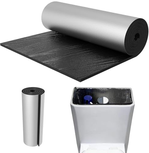 Toilet Cistern Insulation Tank Liner, ToiletTank Insulation Kit, Insulated Toilet Tank Liner, Waterproof Anti-Freeze Self-Adhesive Pad for Shower Bathtub Sink Bathroom Kitchen Protection