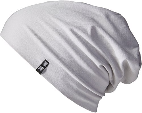 Enter the Complex® Leichte Beanie Mütze, Herren und Damen, Übergangsmütze, Sommer Beanie, Dünne Kopfbedeckung, Baumwolle (Jersey), L/XL, Grau