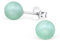 Laimons Damen-Ohrstecker Damenschmuck Kugel Ball 6mm in mint gebürstet Sterling Silber 925