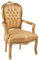 Maxioccasi Sessel Barockstil Gold Stuhl mit goldenen Armlehnen