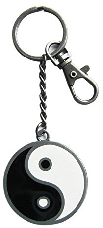 JEAN'S FRIEND New Vintage Double Faces Yinyang Taiji Metal Charm Key Ring Schlüsselanhänger Key Chain