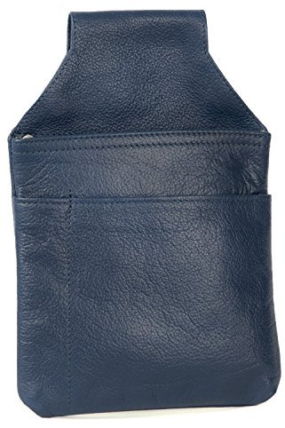 Hamosons â€“ Profi Kellnerholster/Kellnerhalfter aus Nappa-Leder, Dunkles Rauch-Blau, Modell 1009