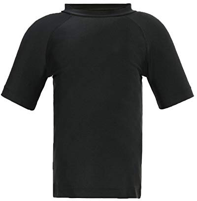 LACOFIA Boys Short Sleeve Rash Vest Kids Sun Protection Swimwear Children Rash Guard Quick Drying