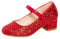 Lora Dora Girls Faux Leather Party Shoes Red Glitter 2 UK