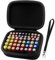 Comecase - Caja organizadora de Almacenamiento (Capacidad para 52 Pilas AA AAA), Color Negro