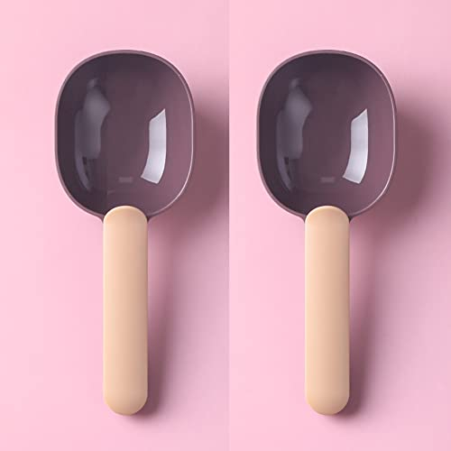 croselyu Cuillère d'alimentation pour Animaux de Compagnie, cuillère à Nourriture pour Chien, Pelle à Nourriture pour Chien, Pelle à Nourriture pour Chat, 2 pièce (Rose)