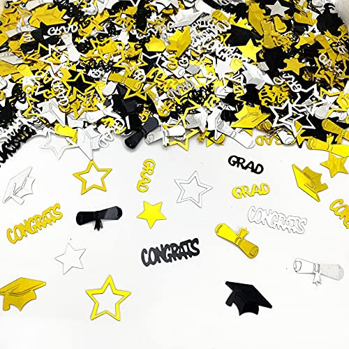 Graduation Konfetti 2021 | Glitzer Konfetti Streusel für Party Tischstreudeko | Abschlussfeier Deko für Zuhause, College, Senioren, High School Prom | Metallicfolie 45g / 1200 Stück