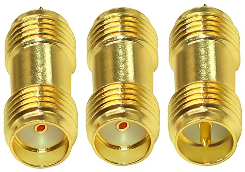 TUOLNK SMA Koppler Barrel Adapter Buchse auf RP SMA Buchse RF Connector Kit Converter für Antennenradio 3er Pack
