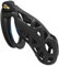 JPGeil V6 Harz 3D Peniskäfig Set mit 4 Penis Ringen Herren Keuschheitsgürtel Unsichtbares Schloss Cock cage Mann Keuschheitskäfig Leicht Keuschheit Gerät,Schwarz（Standard）