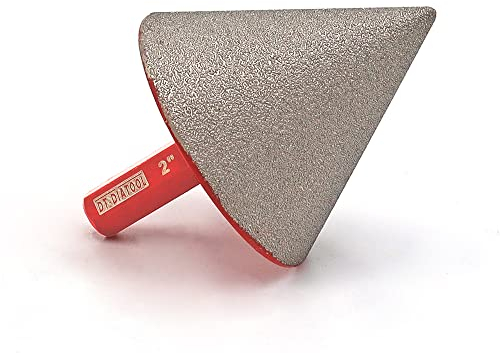 DT-DIATOOL Fraise à chanfrein en diamant 50mm avec queue hexagonale pour agrandir, tailler et façonner les trous existants dans les carreaux de granit, marbre et porcelaine.