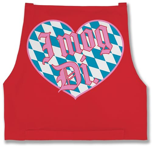 Shirtracer - Schürze - Kompatibel mit Oktoberfest Party Kochschürze - I mog Di - Bayrisches Herz rosa