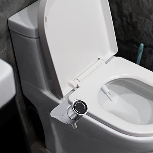 Bidet Aufsatz für Toilette, Nicht Elektrisch Bidet Toilettenaufsatz, Bidet Toilettensitz, Selbstreinigende Doppeldüsen Front- und Heckreinigung für Kaltes Wasser und Einstellbarer Wasserdruck