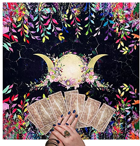 Altar Tuch – Tragbare Altar Tuch Tarotmatte – Hexe Alter Tarot Spread Tuch Quadratisch Spirituell Heilig Tuch für Heimdekoration