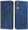 KOUYI Kompatible mit Samsung Galaxy A7 2018 / A750 Hülle, Retro Premium PU Leder Weich TPU Klapphülle Kartenfächer Magnetic Standfunktion Flip Wallet Shockproof Handyhülle (Blau)