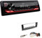 JVC KD-X182DB 1-DIN Autoradio DAB+ USB Digital Receiver inkl. Antenne mit Einbauset passend für Mitsubishi Colt und Colt CZC Cabriolet 2004-2009 dunkelgrau
