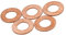A ABSOPRO Cuivre Rondelle Universel 12mm Plat Anneau Joint étanchéité (Ensemble de 5)