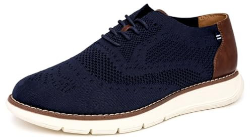Nautica Herren Kleid Schuhe Wingtip Schnürschuh Oxford Business Casual, Zaunkönig, Marineblau, 39 2/3 EU
