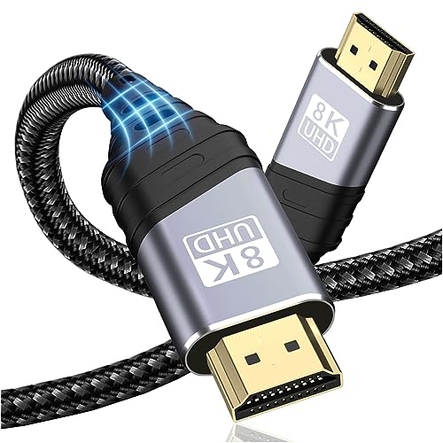 TEFLOTY Cable HDMI 2.1, Cable HDMI 8K de Alta Velocidad Ultra HD 48Gbps 8K@60Hz 4K@120Hz 7680P eARC HDCP 2.2&2.3 DTS:X Compatible con HDTV, PS5/4/3, Xbox Series X/S, Monitor Mehr (3M)