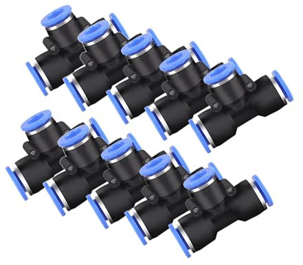 Lot de 5 raccords pneumatiques en T 6 mm IQS 3 voies