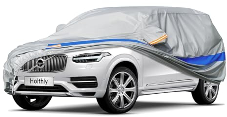 Holthly Funda Coche SUV Exterior Impermeable, Cubre Coche 4x4 de 10 Capas, Cubierta Coche Protector de Sol, Capa para Carro Apto para Audi Q7, BMW X5, Mercedes GLE, Porsche Cayenne,etc. YXL