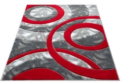 Fit Even Runner Rug – Washable Non-Slip Carpet Runner rugs for Hallway, Kitchen, Living Room, Corridor, Entryway, and Door Entrances (Red, 80cm x 150cm)